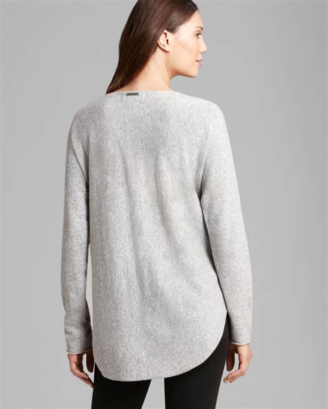 michael kors high low hem side zip sweater|Wool Blend Half.